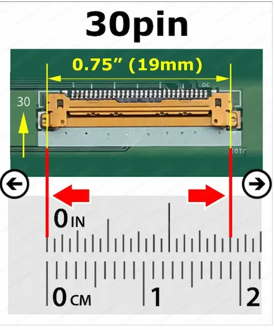 30 pin Screen connector