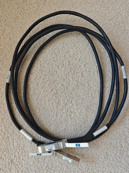 Cable DAC HPE 487657-001 10GbE SFP+ 3 Metros Direct Attach Copper