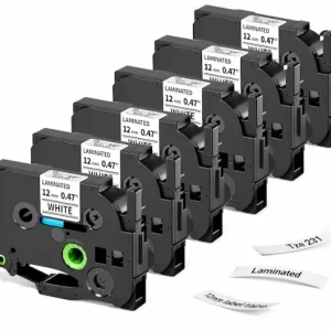 Cinta TZ blanca laminada TZe-231 PK 6