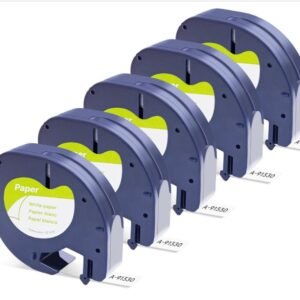 Cintas Compatibles de Repuesto para Rotuladoras DYMO LetraTag (Paquete x 5 unidades)