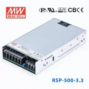 Mean Well RSP-500-3.3 Power Supply 297W 3.3V 90A