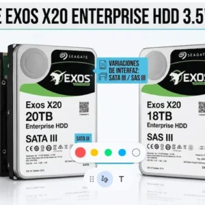Seagate Exos X20 Enterprise HDD 3.5" (Capacidades e Interfases)