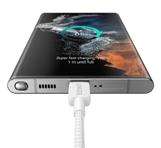 ANKER cable 322 USB-C to USB- C White braided - Imagen 5