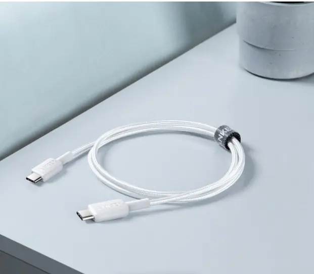 ANKER cable 322 USB-C to USB- C White braided - Imagen 2