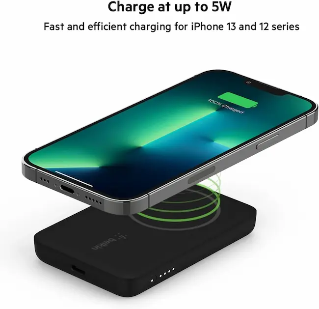 Belkin 7.5W Magnetic Wireless Power Bank MagSafe Portable Charger - Imagen 4