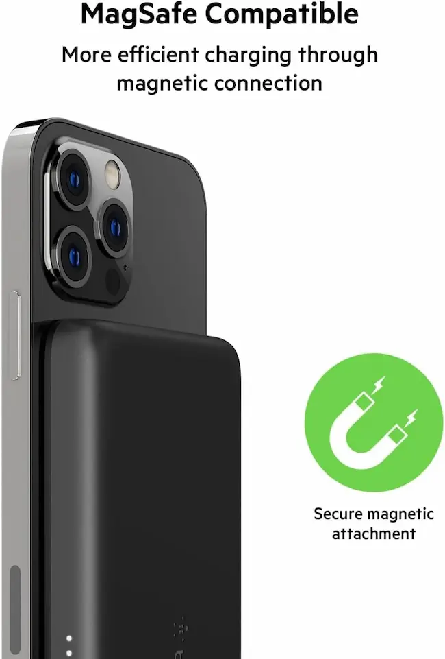 Belkin 7.5W Magnetic Wireless Power Bank MagSafe Portable Charger - Imagen 3