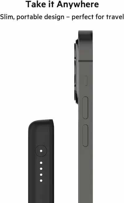 Belkin 7.5W Magnetic Wireless Power Bank MagSafe Portable Charger - Imagen 5