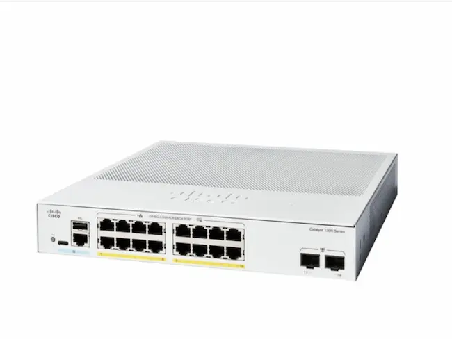 Vista principal del producto Cisco switch Catalyst C1000-16FP-2G-L.