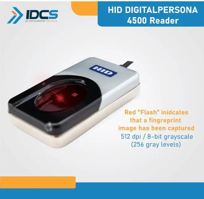 HID DigitalPersona URU4500 USB Biometric IDCS Fingerprint Reader - Imagen 2