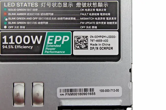 Fuente de Poder Servidor Dell L1100E-S1 1100W Certificada - Imagen 4