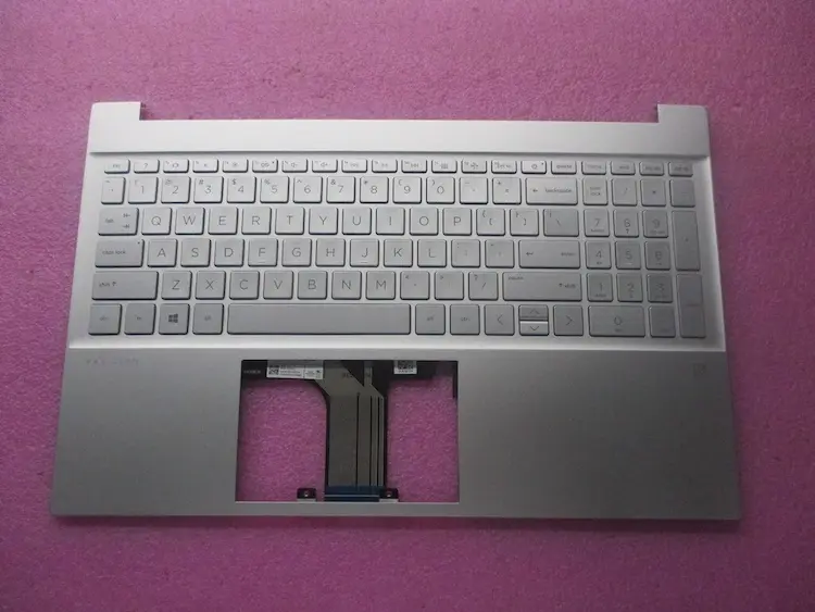 Teclado Reposamanos Palmrest HP Pavilion 15-EG 15-EH Gris Plata M76640-001