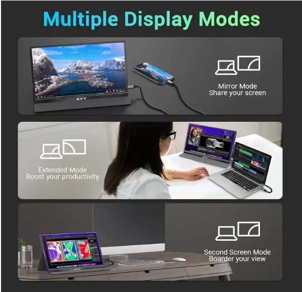 KYY Monitor portátil de 15.6 pulgadas - Imagen 9