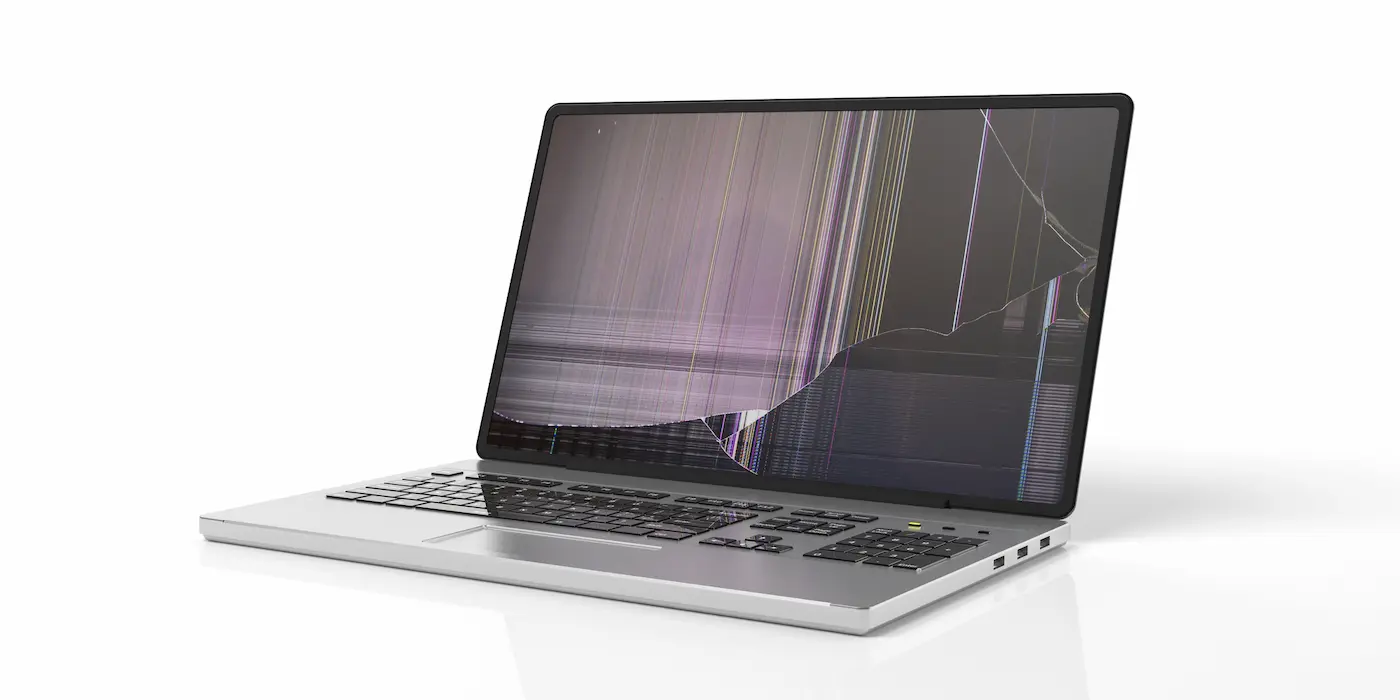 Laptop con display roto