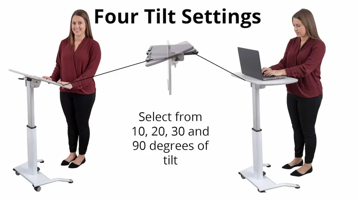 Podium Móvil y Atril para Laptop con Altura Ajustable - Imagen 8