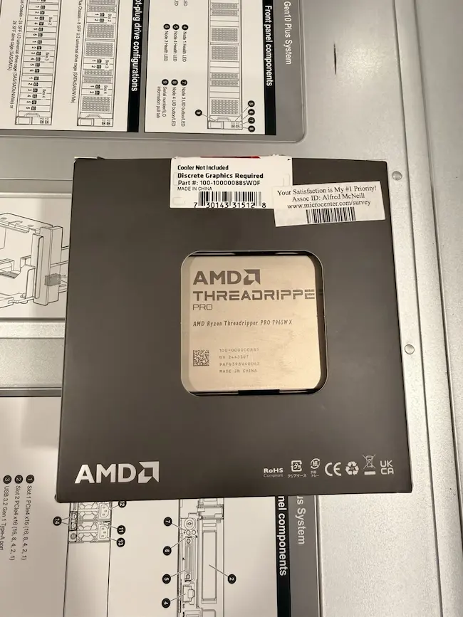 Procesador AMD Ryzen Threadripper PRO 7965WX 24-Cores / 48-Threads sTR5