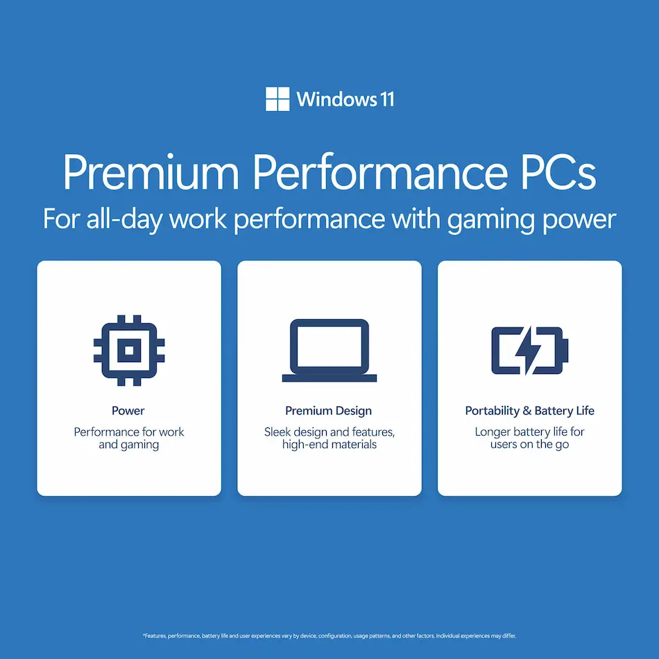 Desempeño premium para todo el día, inclusive para juegos
