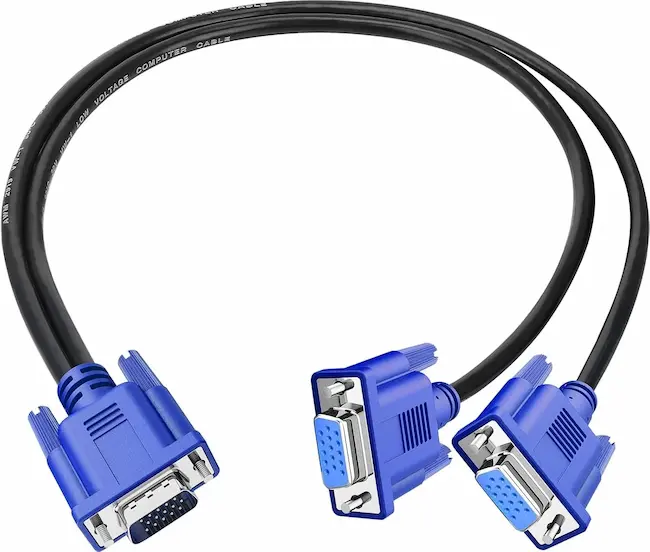 Y-splitter adapter cable From 1 PC to 2 VGA SVGA Imagen del producto